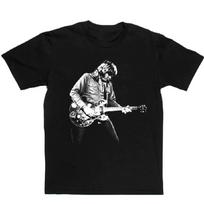 Alvin Lee Gitara Gyvai Marškinėliai Trumpomis Rankovėmis Karališkos Mėlynos Unisex S-234XL NE623 S juoda