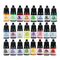 24 Colors Epoxy Resin Pigment Transparent Non-Toxic UV Epoxy Resin Dye Liquid for UV Resin Coloring Resin Jewelry Making 1