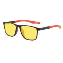 Neutral Fashion Ultra-light Sports Models Night Vision Anti-blue Light Glasses Outdoor Driving Riding Night Vision Sunglasses raudona