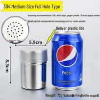 Stainless Steel Seasoning Shaker nerūdijančio plieno spalva