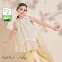 Montagut Girls' Embroidered Sleeveless Top 120 ryžių abrikoso spalva