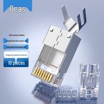 AUCAS Cat8 RJ45 10 Gigabit Shielded Connector 10 vnt. spalvų/skaidri
