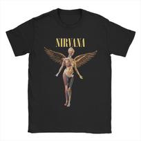 Nirvana Rock Band T Shirt Kurt Cobain Popular T Shirts Short Sleeve Streetwear Tshirt Summer 100 Cotton Oversize Clothing S įvairiaspalvis