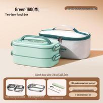 3-Layer Stainless Steel Microwaveable Bento Box 304 nerūdijančio plieno spalva