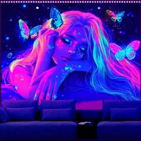 Tapestry Anime Girl Cool Sexy Girls 75x100 juoda