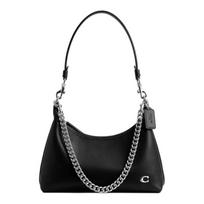 COACH Juliet 25 Užtrauktuku Grandinėle Papuošta Crossbody Pečių Rankinė Karvės Odos Rankinė Vidutinio Dydžio Moteriška Juoda juoda
