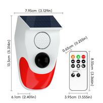 Solar Powered Infrared Anti-theft Alarm Human Infrared Detection Sound and Light Alarm Siren High Decibel Alarm balta