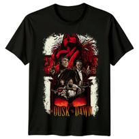 Nuo sutemimo iki aušros (1996 m) Filmo plakato įkvėpti marškinėliai Retro marškinėliai Unisex S įvairiaspalvis