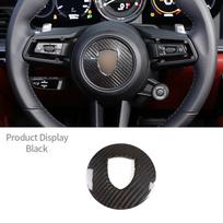 For Porsche 911/Taycan/Macan/Panamera Steering Wheel  Decoration Panel Cover Real Carbon Fiber Car Interior Styling Accessories anglies pluošto juodos spalvos