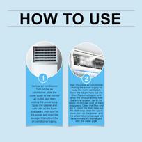 100Ml Air Conditioner Cleaner Foam Spray Deep Clean Indoor Unit Evaporator Coil Dust And Mold Remover Fast Acting No Residue 1pcs