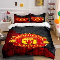 Manchester United logo pattern. Bedding sets Duvet cover sets Duvet covers Pillowcases(1 * Duvet Cover 2 * Pillowcases without duvet insert) 135x200cm