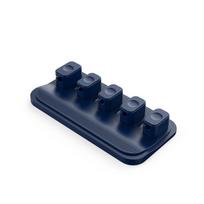 Universal Silicone Magnetic Cable Management 5 Clips Self-Adhesive Fixed Cord Winder Row Multi-purpose Desk Cable Organizer mėlyna