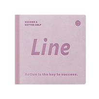 Time Management Daily Planner Leather Cover Portable To Do List Notebook Inner Horizontal Line 100 Sheets Notepad violetinė