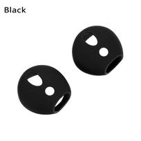 1 pora silikoninių neslystančių ausinių ausinių antgalių itin plonas dangtelis AirPods Apple EarPods Bluetooth ausinių priedams juoda