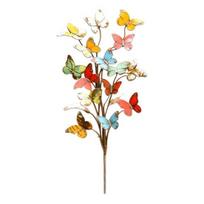 Butterfly Garden Stake Metal Rustic for Potted Decorative Stake Plants Colorful Vintage