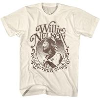 ZX 2026 Naujųjų Metų Willie Nelson Turo 1977 Natūralūs Marškinėliai vyriški apvalia kaklo trumpomis rankovėmis marškinėliai M white