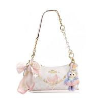 COACH shoulder bag [Customized bag] Teri 25 brand micro-label detachable strap bow silk scarf extension chain printed Qing Ping Tiao basic style balta