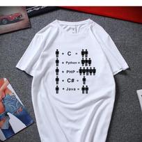 2026 Summer New Style C Java Python HighQuality Fashion Casual Mens Roundneck Printed Tshirt S