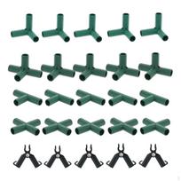20 Greenhouse Frame Connectors, PVC Fittings Bracket Joint Stable Support for