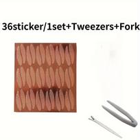 36Stickers/set Droplet Shaped Double Eyelid Stickers,Invisible & Comfortable, Enhances Eye Shape Enhancement, Sleek Packaging