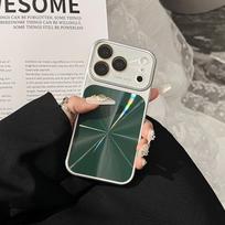Dazzling Laser CD Pattern Large Window Bumper Case For For Iphone 17 16 1 14 Pro Max Shockproof Crystal Camera Protection Cover iPhone 15