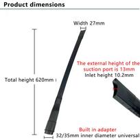 35mm-32mm Vacuum Cleaner Hose Adapter Flexible Corner Crevice Tool Black Durable Replacement Accessories Kit