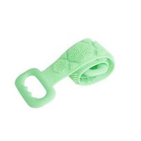 Silicone Bath Brush Sponge Back Scrubber Extended Shower Belt Body Peeling Massage Exfoliating Skin Cleaning Tool žalia
