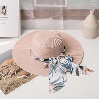 2023 Fashion Bohemia Cowboy Hat for Women Floppy Beach Hats Summer Sun Straw Hats Ladies UV Protection Hat Panama Hat sale 54-58cm rožinė