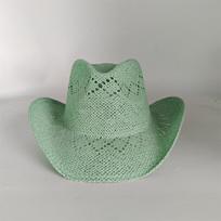 Purple Vintage Western Cowboy Hat Handmade Straw Weaving Beach Sun Hat Gentleman Lady Cowgirl Jazz Hat Bohemia