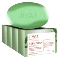 Jiva Ayurveda Neem Soap 100gm X Pack of 4 Deep Cleansing Anti Oil Acne Control Bath Bar