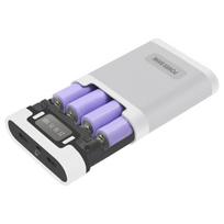 Easy Assembly 18650 Charging Case 4 Slot ABS Housing USB Input Output Charging Support Suitable for Multiple Devices balta