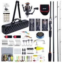 GOTURE Fishing Set Spinning Rod Reel Set with Storage Spinning Lure PE Fish Fishing Beginner Set 1.98M & Bag, Reel, Kit, Pliers, Line, Gripper, juoda