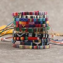 12 vnt. Boho banglentininko paplūdimio apyrankių rinkinys vyrams ir moterims, pintos Boho karšto sezono apyrankės, rankų darbo festivalio papuošalai, tvirtos