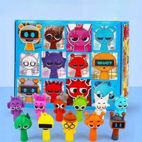 12Pcs/box Mini Sprunki Action Figure Toy Punch and Win Blind Box Movie Sprunki Wenda Model Doll Figurines Fans Kids Lovely Gifts