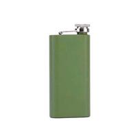 Stainless Steel Hip Flask 5oz Whisky Bottle Water Pot Pocket Flagon  Outdoor žalia