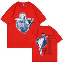 Sabrina Carpenter Short N Sweet Tour Double Sided Print T Shirt Unisex Womens Clothing Harajuku Aesthetic Streetwear Tshirt Tops S