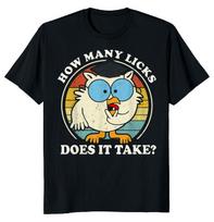 Owl How Many Lick Does It Take Unisex T-shirt S įvairiaspalvis