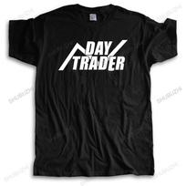 men cotton tops Man crew neck t-shirt DAY TRADER women unisex tee-shirt casual tees Shubuzhi Brand Cotton T shirt Drop Shipping S įvairiaspalvis