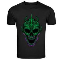 Demon Horn Skull Dark Fantasy Monster Graphic T-Shirt S įvairiaspalvis