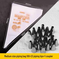 Thickened Disposable Piping Bag and Nozzle Set