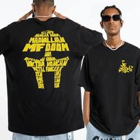 MF Doom T Shirt Madvillain Metal Face Shirt MF Mask Back&Front Tee Shirt Punk Hip-hop Oversized Short Sleeves Unisex Women T-shirt S įvairiaspalvis