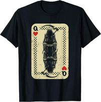 Santa Muerte Calavera Mexico Skeleton Poker Card Queen Unisex T-Shirt S įvairiaspalvis
