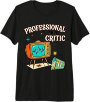 Professional Film Critic Mid Century Retro TV Popcorn Premium Tri-Blend T-Shirt S įvairiaspalvis