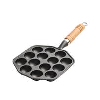 Nonstick Iron Takoyaki Pan 14 Cavities Octopuses Ball Maker For Gas Stove Electric Cooktop Oven Use Baking Equipment