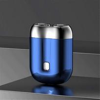 iTurbo Pro  DoubleHeaded Turbo Spin Electric Shaver Rechargeable, Waterproof Mini Dual Shaver Blue