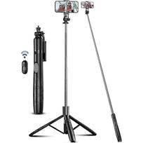 180cm Phone Tripod and Selfie Stick, Phone Holder with Detachable Remote, Smartphone Tripod, iPhone Tripod
