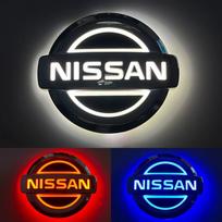 Car 5D LED Front Rear Light Emblem Sticker For Nissan GTR NISMO Qashqai Patrol X-trail Tiida Navara Sylphy Juke Teana Skyline 1pcs&10.6cmX9cm&White