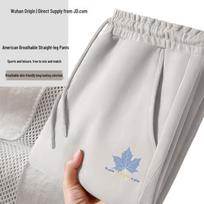 BVVOGUTT Men's Summer Outdoor Breathable Straight-Leg Pants L abrikosas