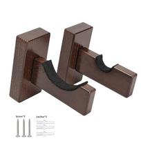 2Pcs Softball Bat Baseball Bat Holder with Screws Wall Mount Hanger Durable Hockey Stick Stand brown