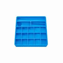 Smooth Surface 3D Printed Tray Multiple Compartments Multifunctional Tray  Desktop Organization mėlyna